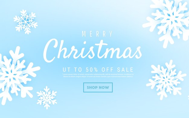 Vector merry christmas and new year abstract vector illustration with winter snowflake landscape