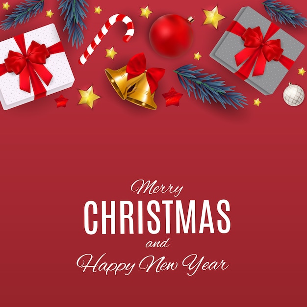 Merry Christmas and New Year Background