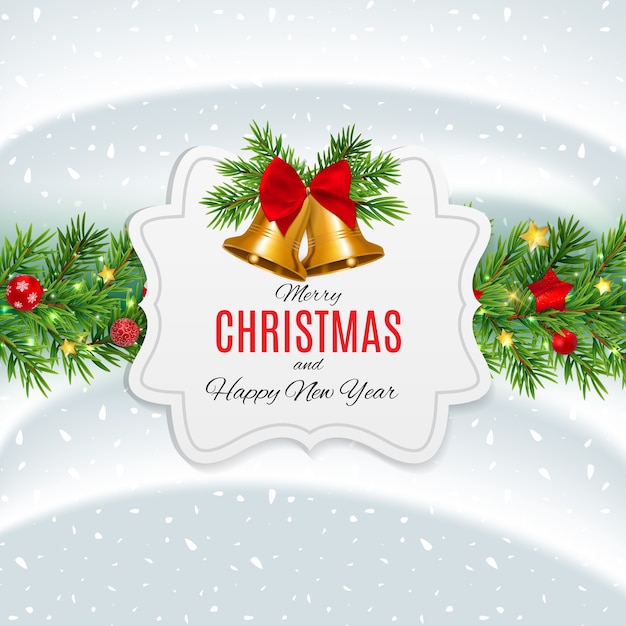 Merry Christmas and New Year Background