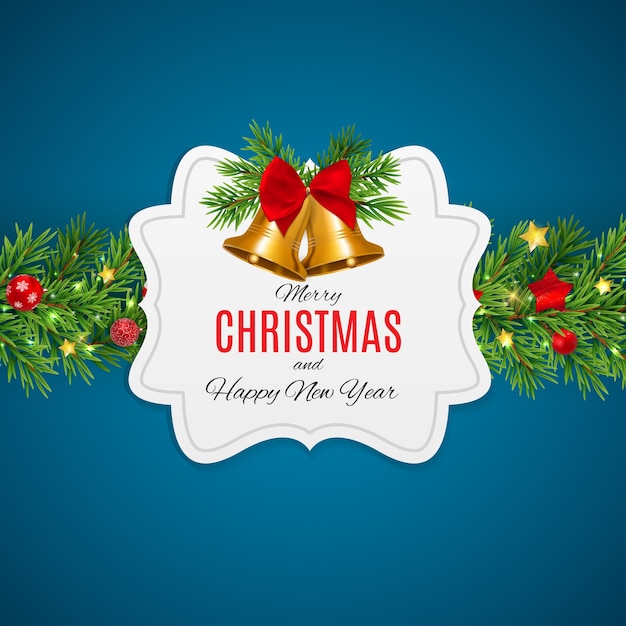 Merry Christmas and New Year Background