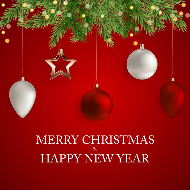 Merry christmas and new year card