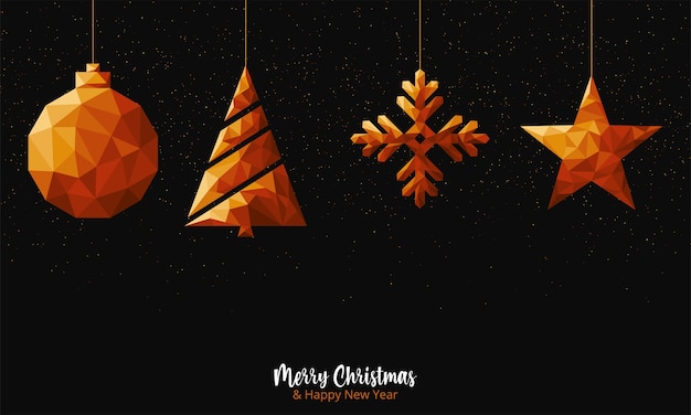 Merry Christmas and New Year luxury holiday greeting