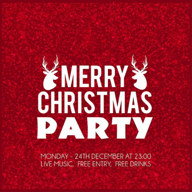 Merry christmas party invitation background