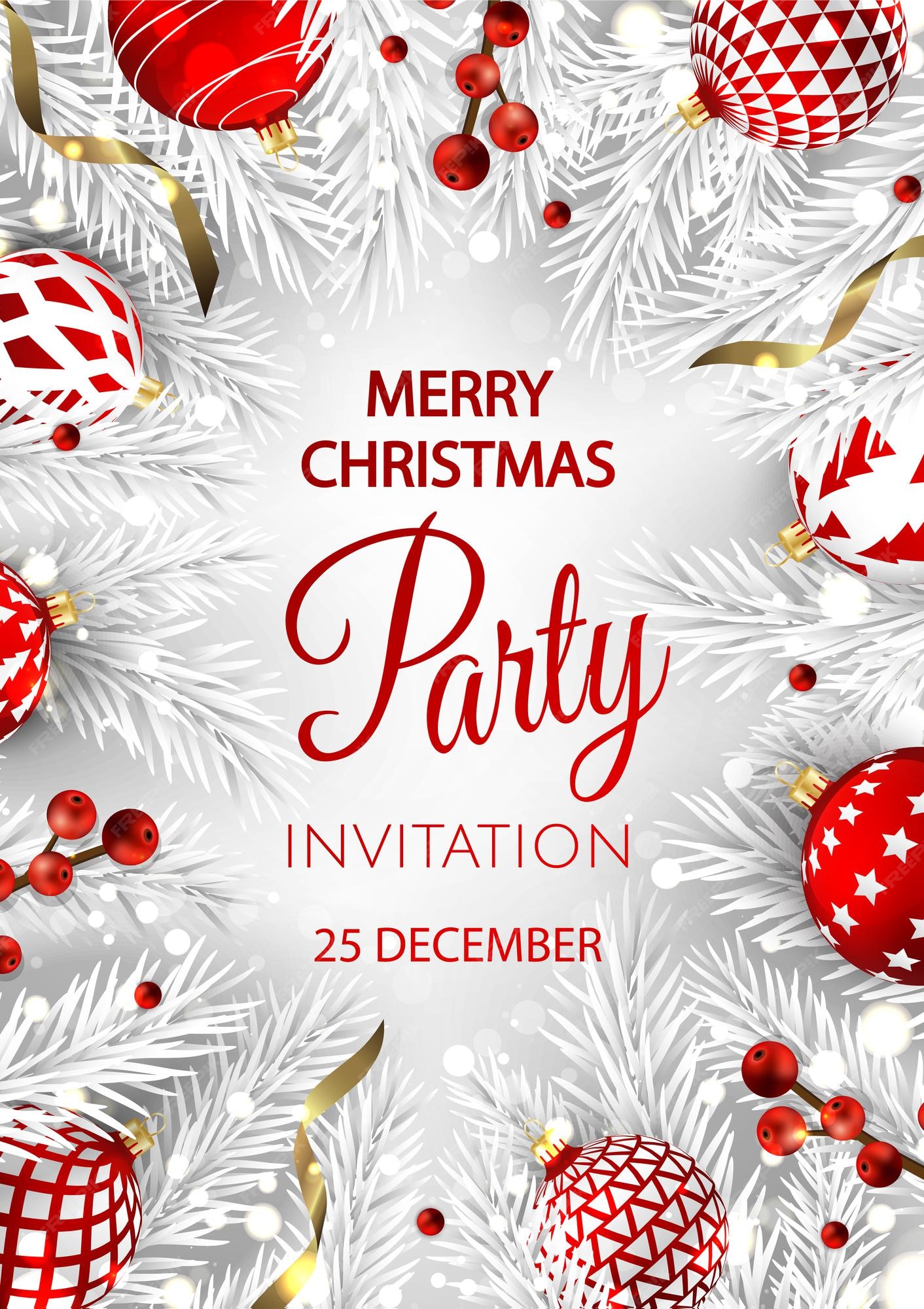christmas invitation card background