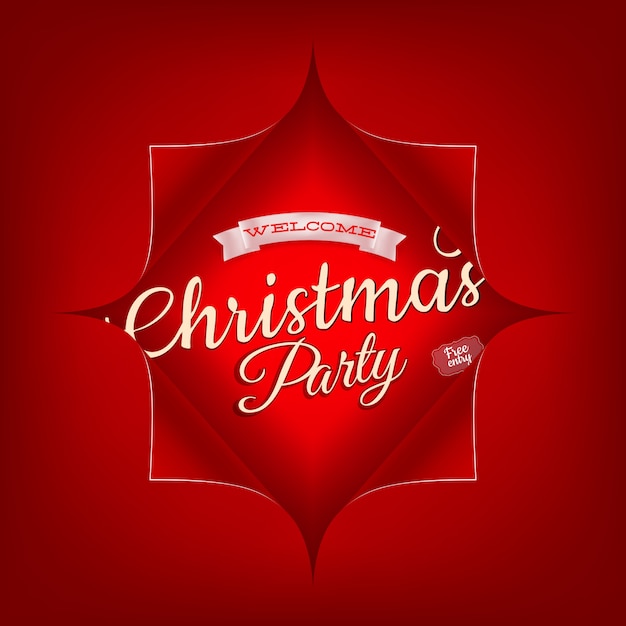 Merry Christmas Party invitation.