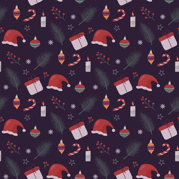 Vector merry christmas pattern