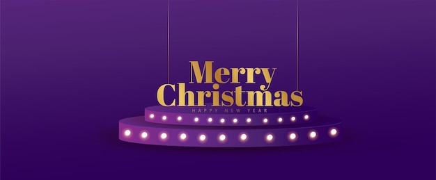 Merry Christmas Poster, Sale-bannersjabloon, met typografie en 3D-elementen