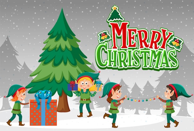 Merry Christmas poster template