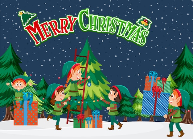 Merry Christmas poster template