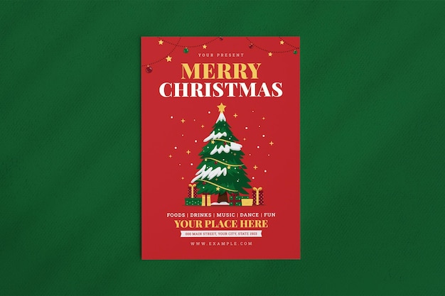 merry christmas poster template