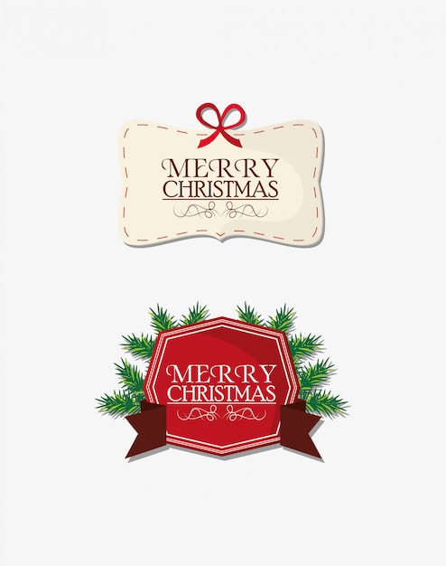 Vector merry christmas related icons image