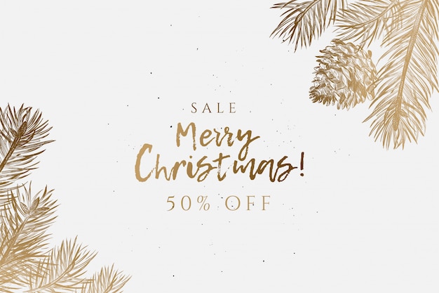 Vector merry christmas sale background