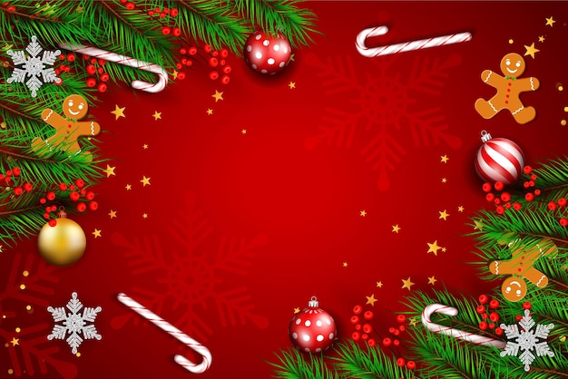 Merry christmas sale banner background decoration