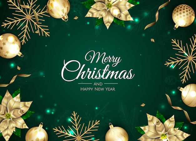 Merry Christmas sale banner template. Greeting card, banner, poster, header for website.