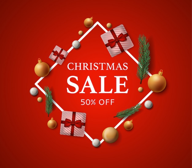 Merry christmas sale banner