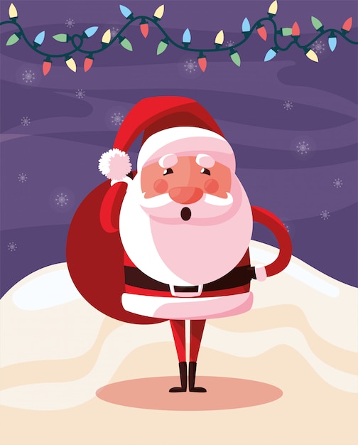 Merry christmas santa cartoon