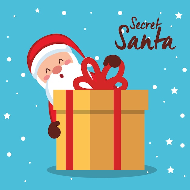 Vector merry christmas santa character