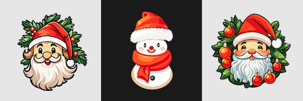 Счастливого Рождества персонажа Санта-Клауса наклейка наклейка с комическими персонажами