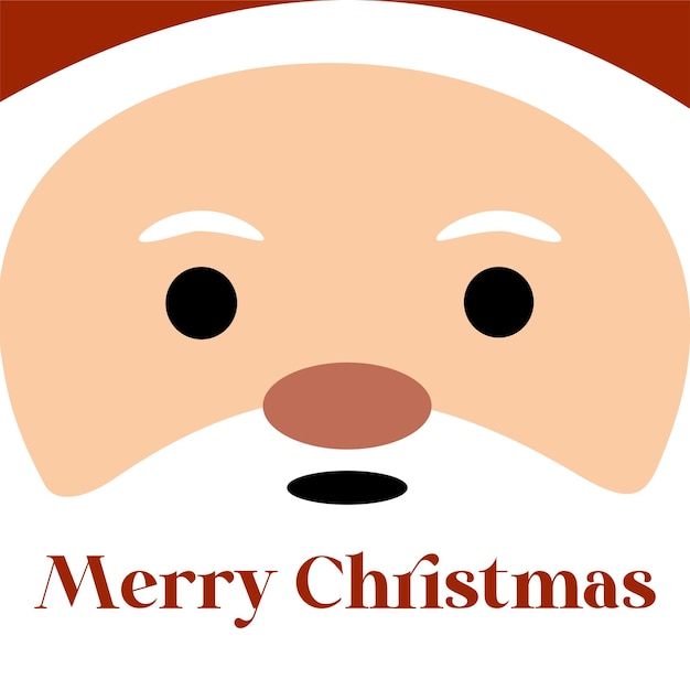 merry christmas santa claus character vector flat design illustration