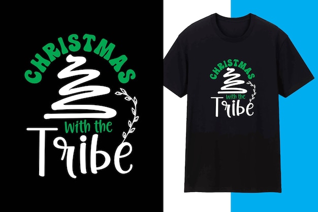 メリー クリスマス サンタ t シャツ デザイン、トレンディな創造的なタイポグラフィ