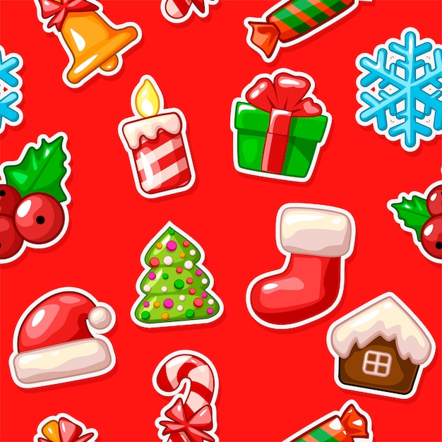 Merry Christmas seamless pattern