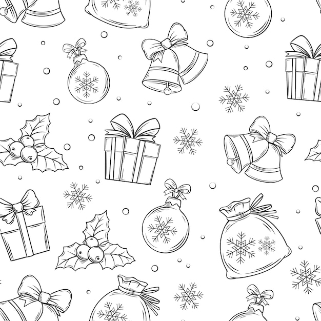 Merry christmas seamless pattern