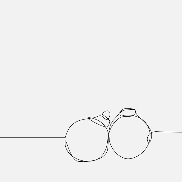 Merry Christmas single continuous line art