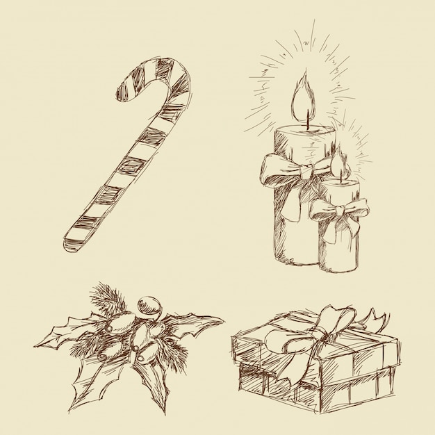 Merry christmas sketch design