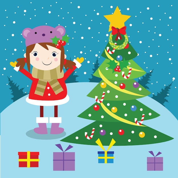 MERRY CHRISTMAS SNOW HOLIDAY SEASON CARTOON CHARACTER