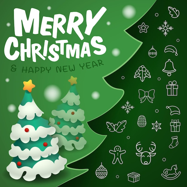 Vector merry christmas snowman and santa vector