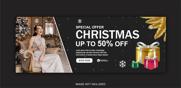 merry christmas social media post template