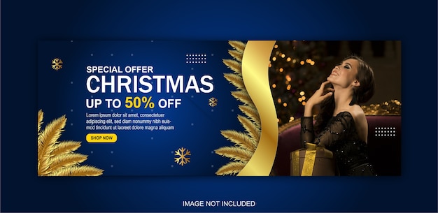 merry christmas social media post template