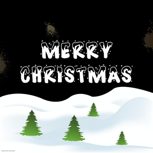 Vector merry christmas social media template