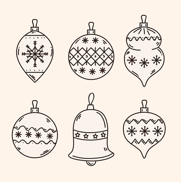 Vector merry christmas spheres and bell design, winter season and decoration