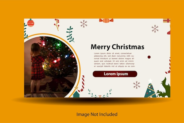 Merry christmas square banner template design collections. modern banner and social media post