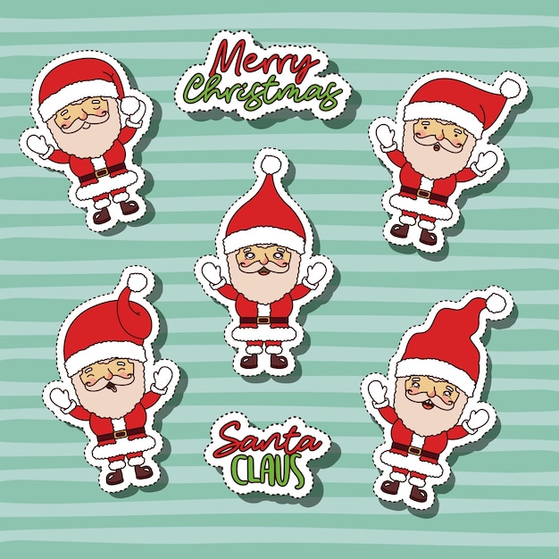 Merry christmas stickers