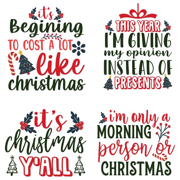 Merry Christmas Svg citaten ontwerp