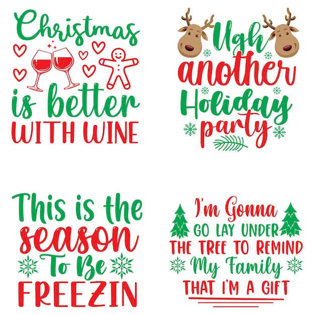 Buon natale svg citazioni design