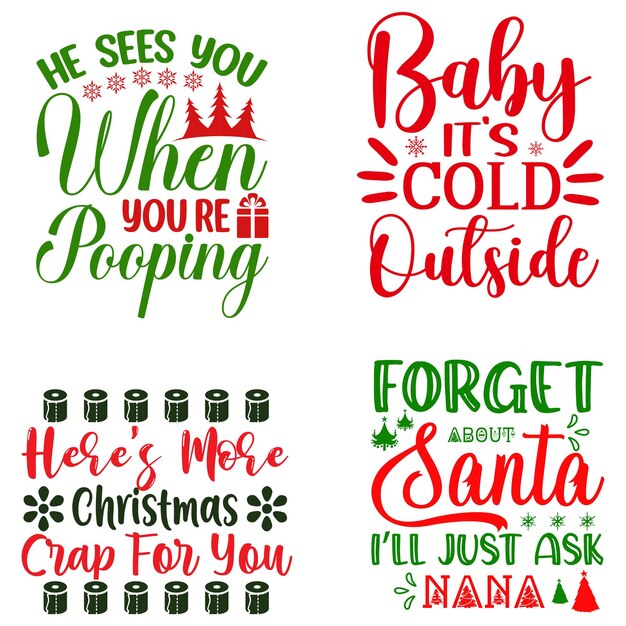 Buon natale svg citazioni design