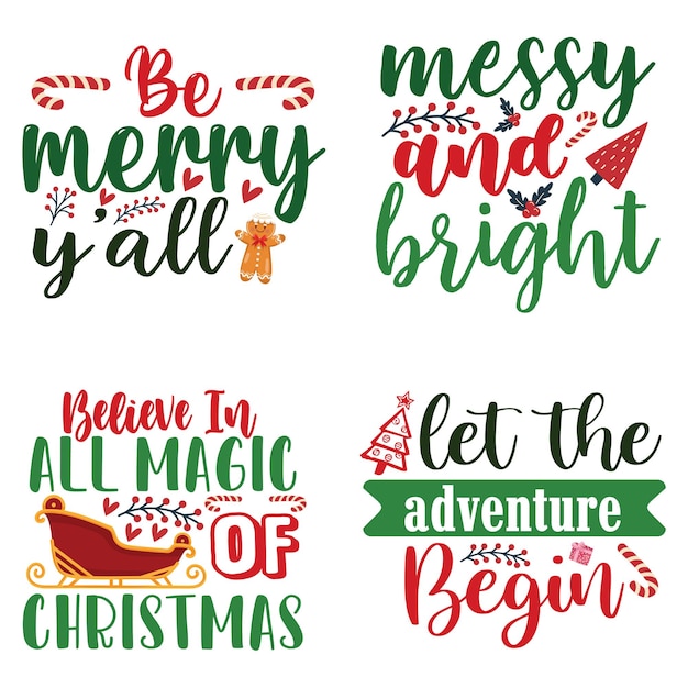 Merry Christmas Svg Quotes typografie Design