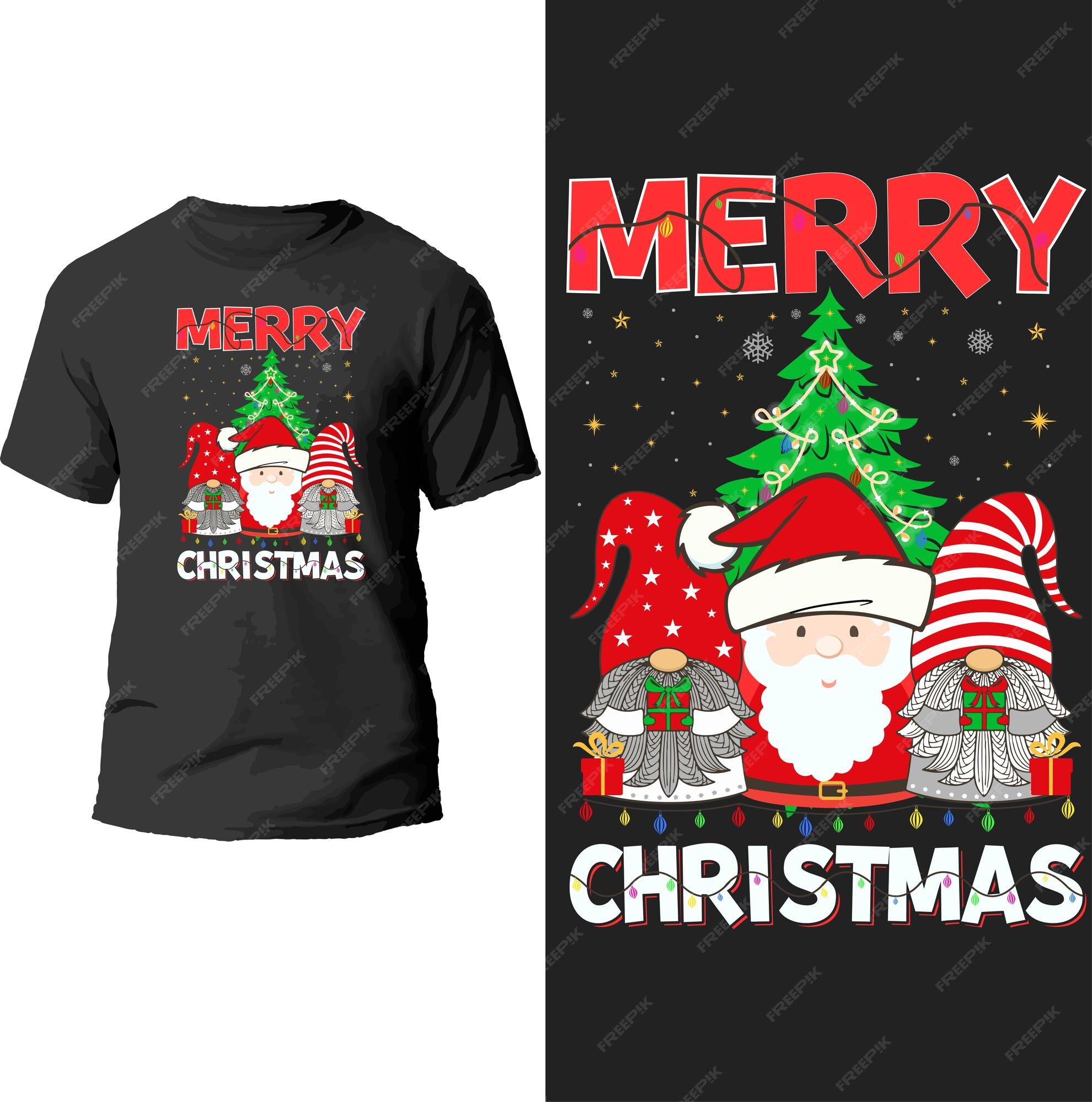 Premium Vector Merry christmas t shirt design.