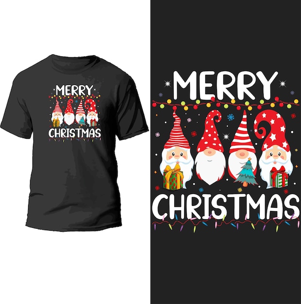 Merry christmas t shirt design.