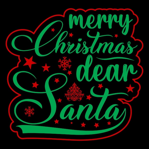 Vector merry christmas t-shirt design