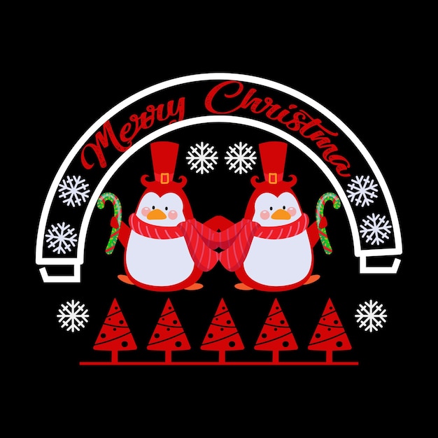 Vector merry christmas t shirt design