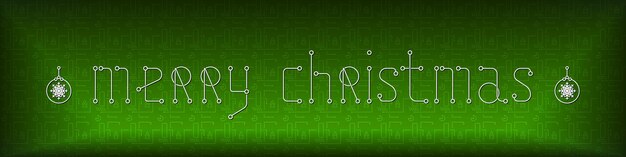 Merry Christmas Techno Banner