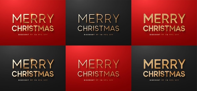 Merry Christmas tekst elegante kleur gouden lettertype. vectorillustratie