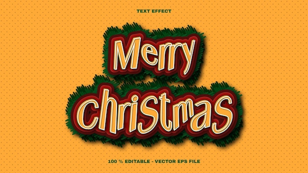 Merry christmas text effect