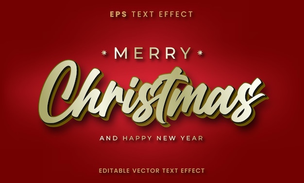 Vector merry christmas text effect