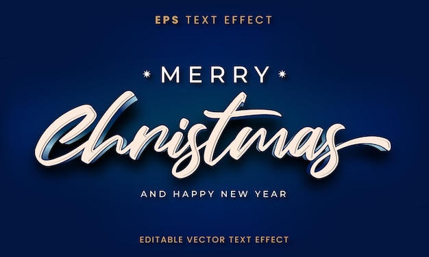 Счастливого Рождества текстовый эффект