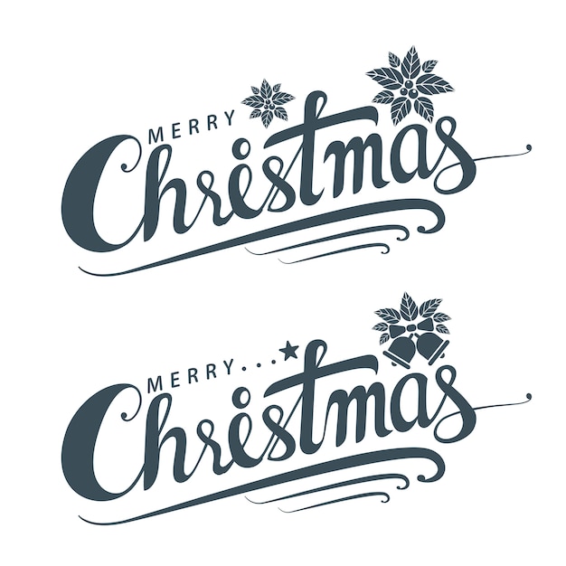 Vector merry christmas text